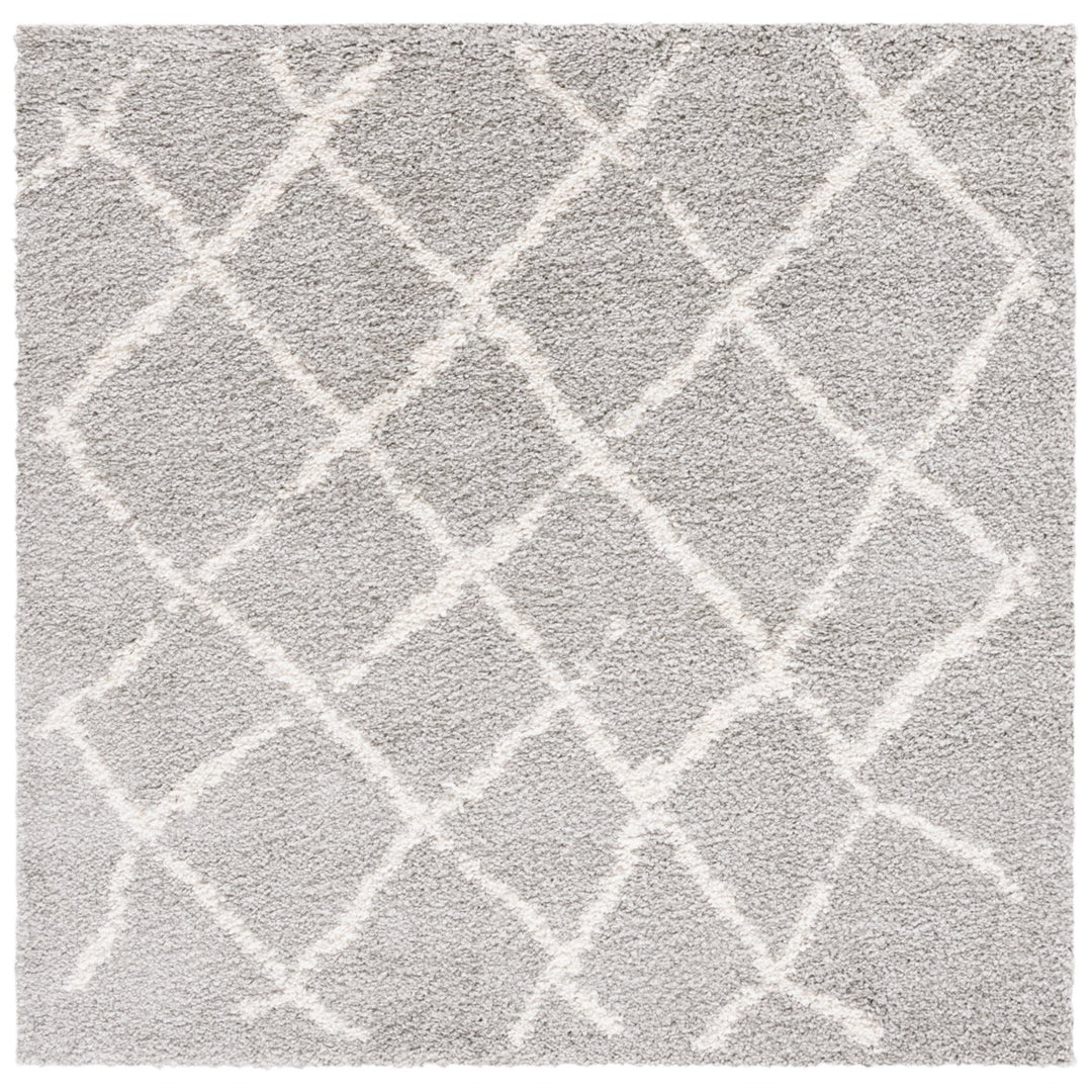 SAFAVIEH Berber Shag BER162B Light Grey / Cream Rug Image 6