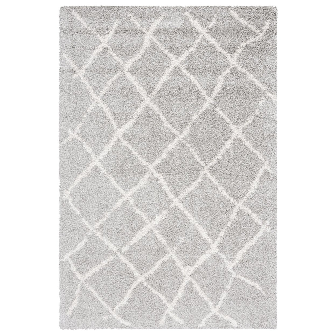 SAFAVIEH Berber Shag BER162B Light Grey / Cream Rug Image 10