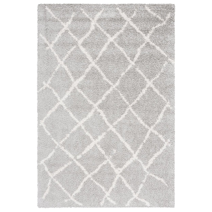 SAFAVIEH Berber Shag BER162B Light Grey / Cream Rug Image 1