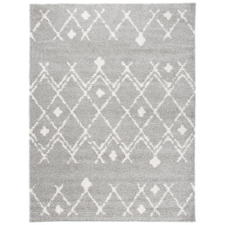 SAFAVIEH Berber Shag BER164B Light Grey / Cream Rug Image 1