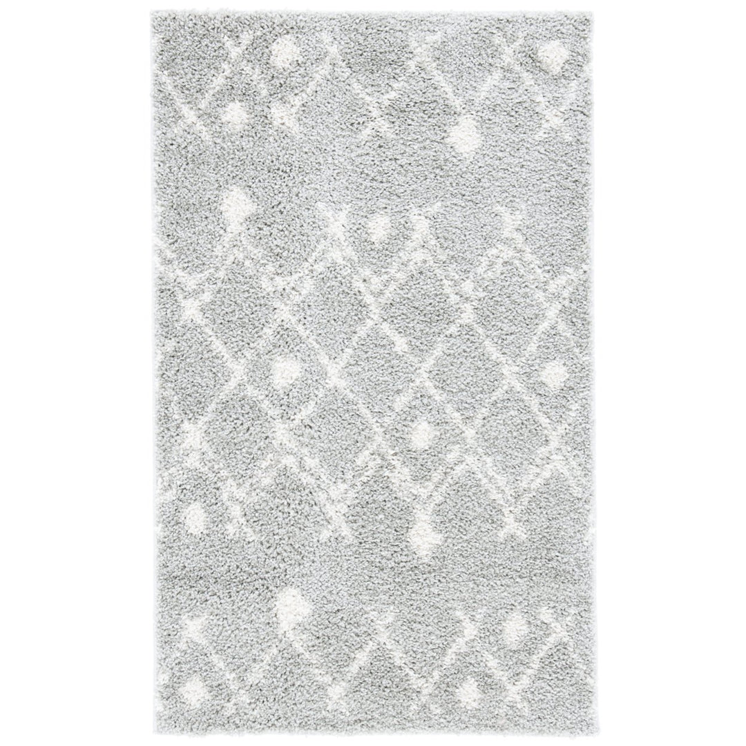 SAFAVIEH Berber Shag BER164B Light Grey / Cream Rug Image 3