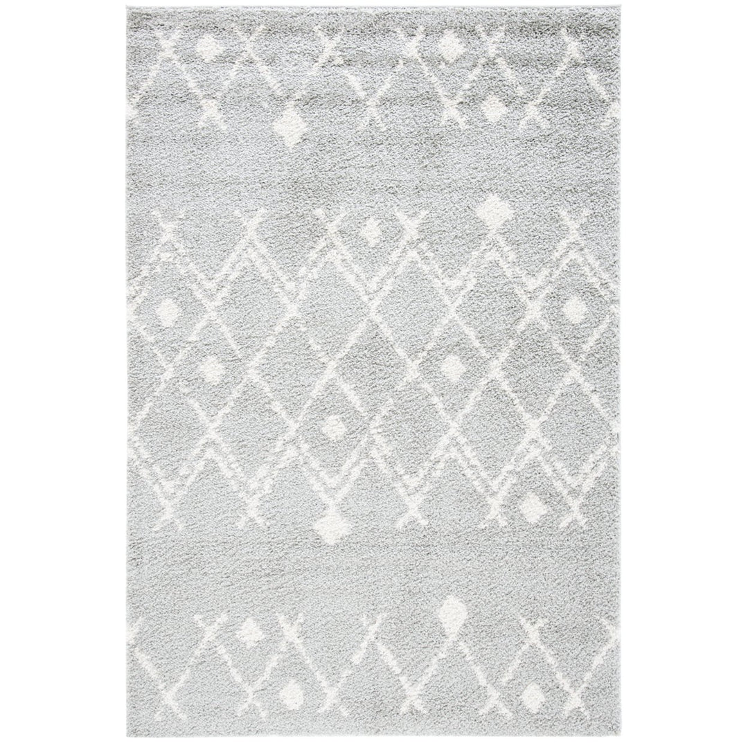 SAFAVIEH Berber Shag BER164B Light Grey / Cream Rug Image 5