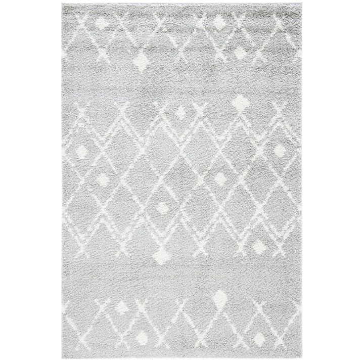 SAFAVIEH Berber Shag BER164B Light Grey / Cream Rug Image 5