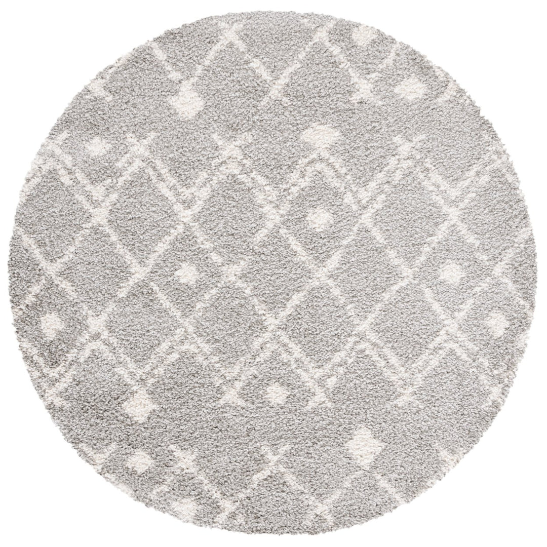 SAFAVIEH Berber Shag BER164B Light Grey / Cream Rug Image 7