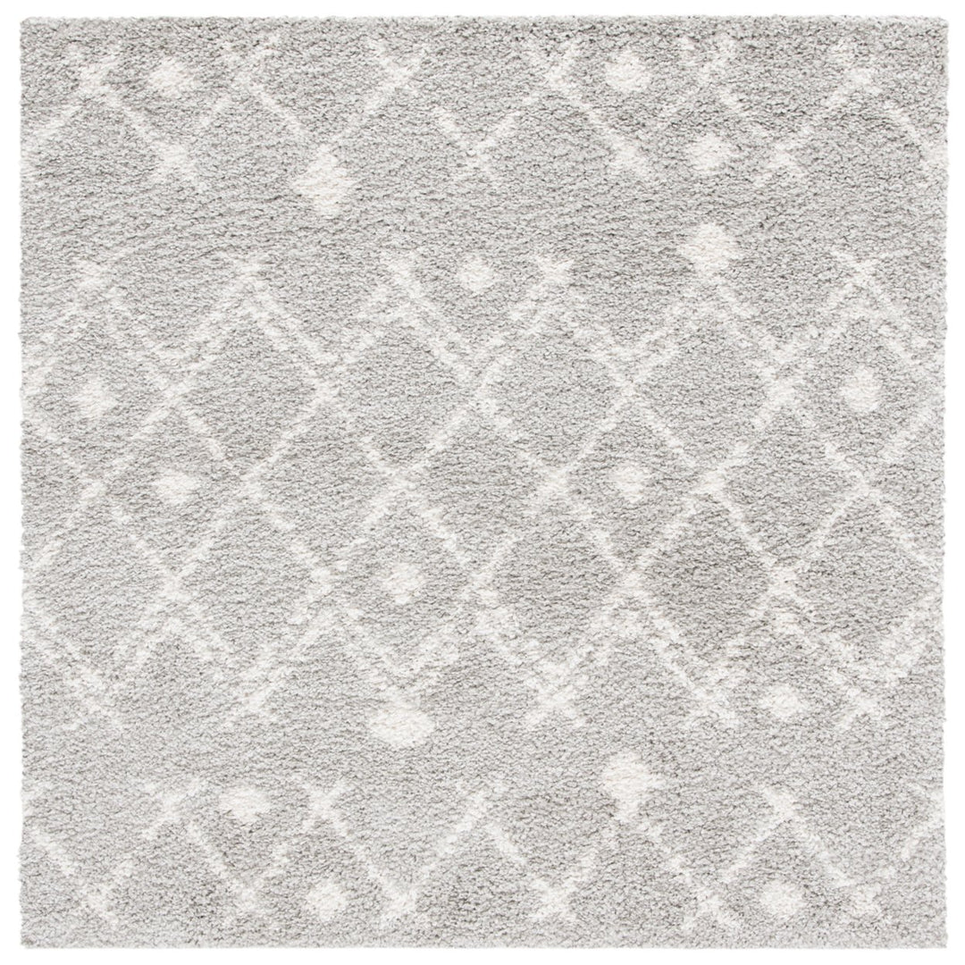 SAFAVIEH Berber Shag BER164B Light Grey / Cream Rug Image 8