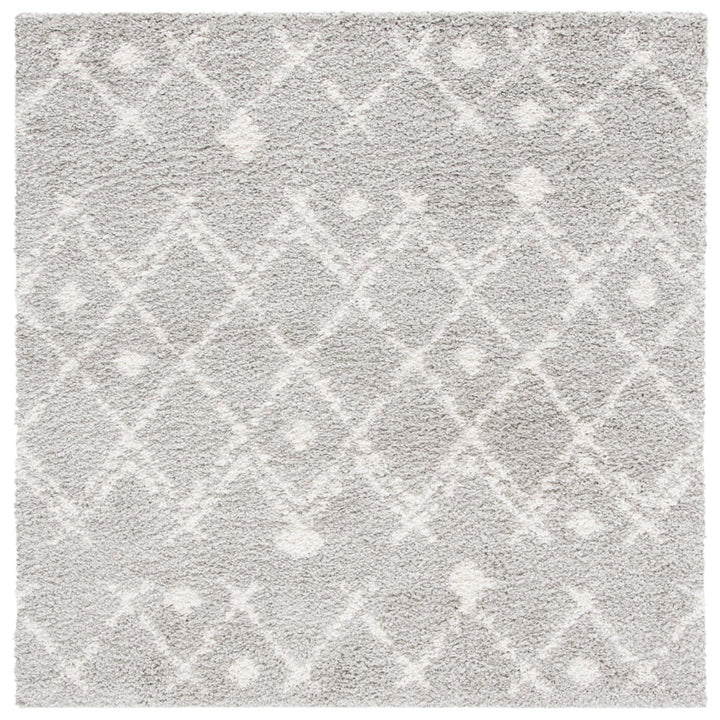 SAFAVIEH Berber Shag BER164B Light Grey / Cream Rug Image 1