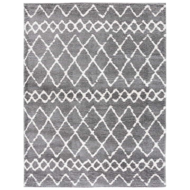 SAFAVIEH Berber Shag BER165B Light Grey / Cream Rug Image 1