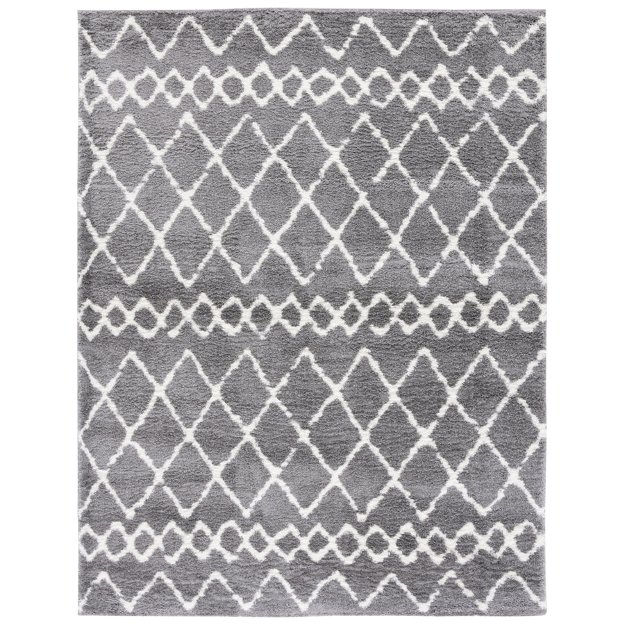 SAFAVIEH Berber Shag BER165B Light Grey / Cream Rug Image 1