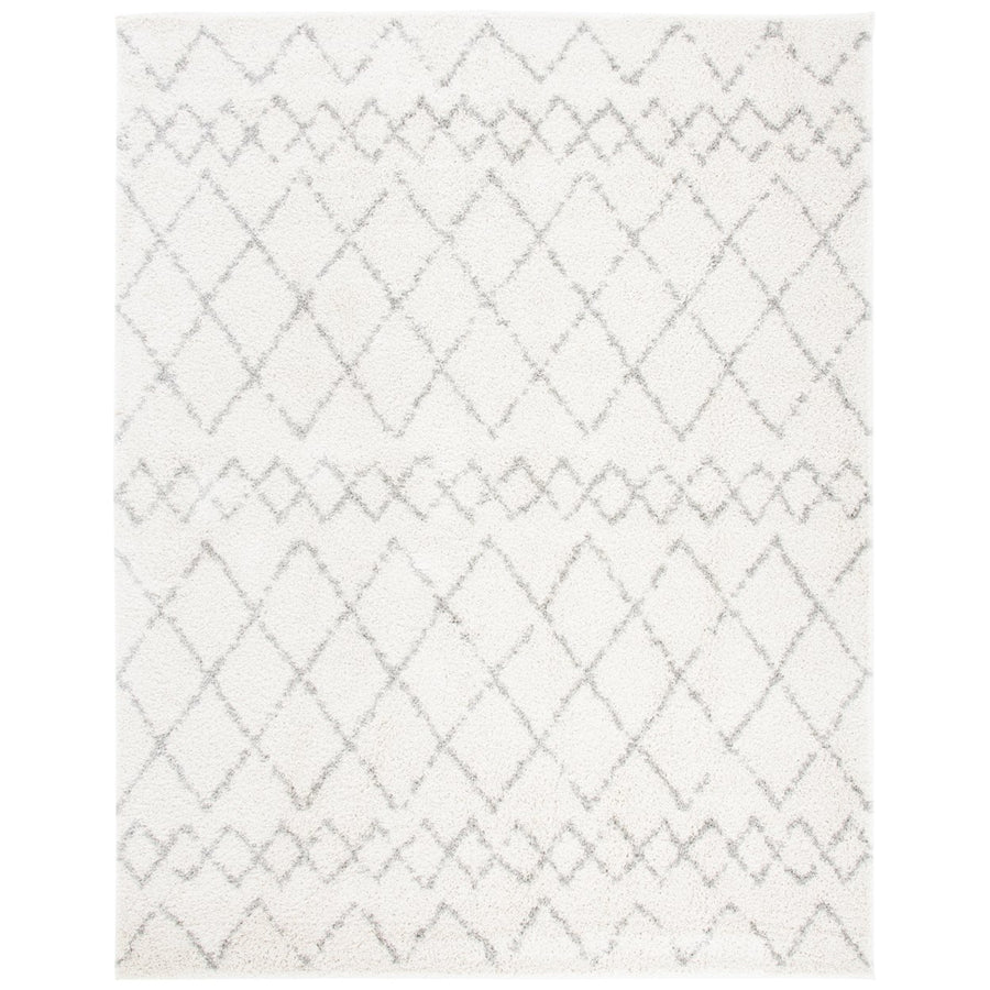 SAFAVIEH Berber Shag BER165C Cream / Light Grey Rug Image 1