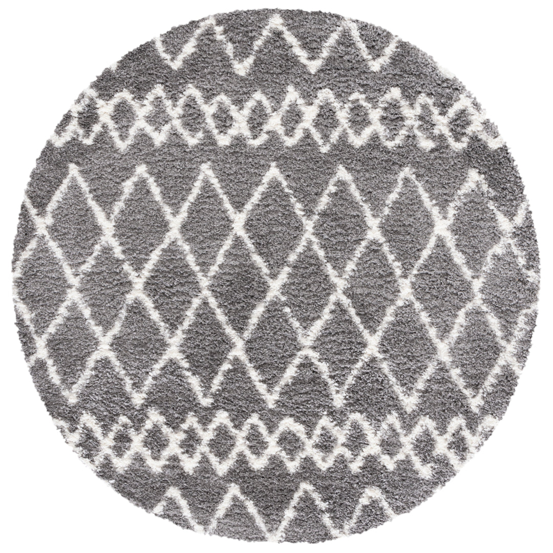 SAFAVIEH Berber Shag BER165B Light Grey / Cream Rug Image 4