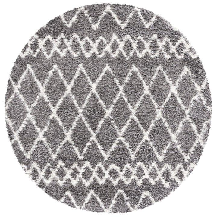 SAFAVIEH Berber Shag BER165B Light Grey / Cream Rug Image 1