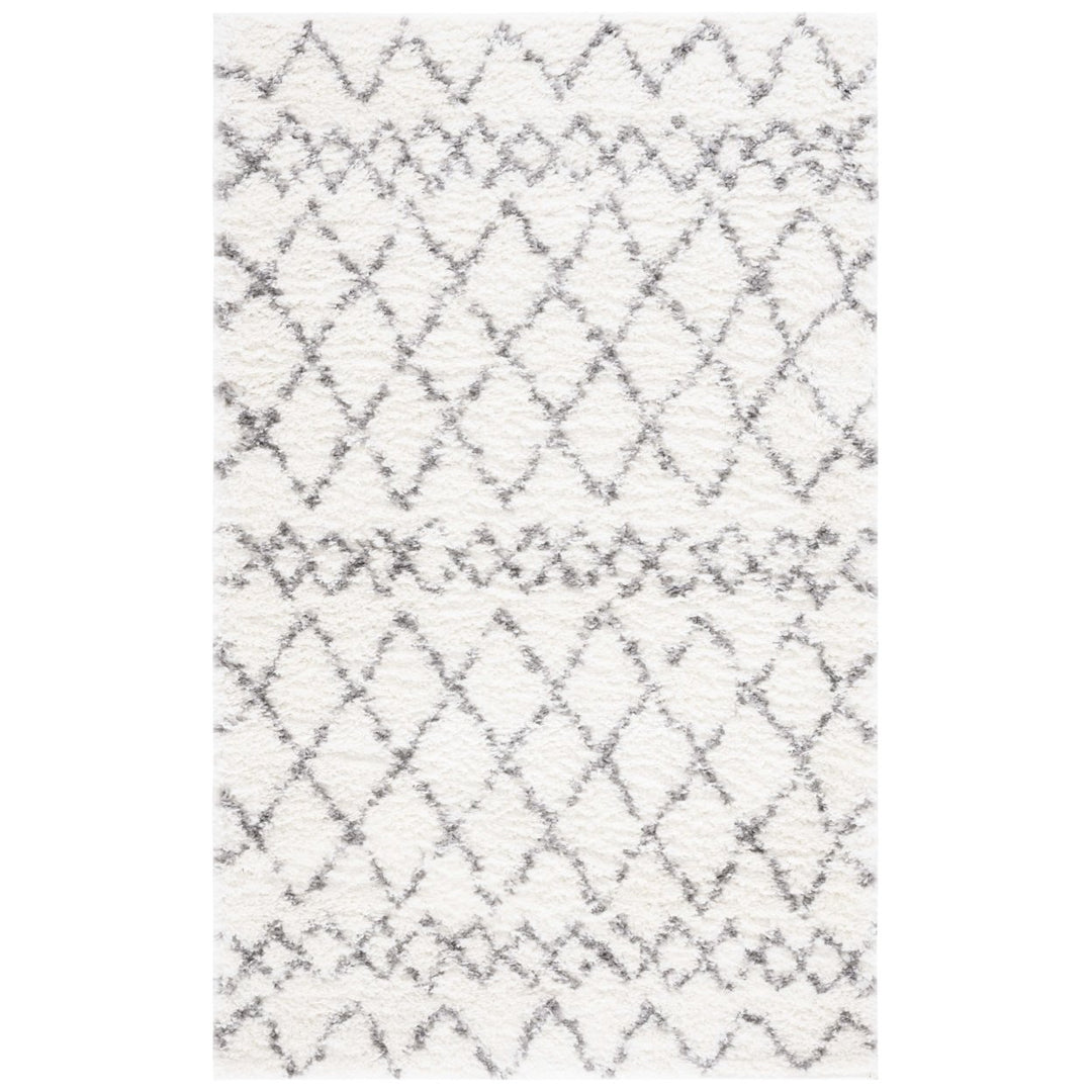 SAFAVIEH Berber Shag BER165C Cream / Light Grey Rug Image 3