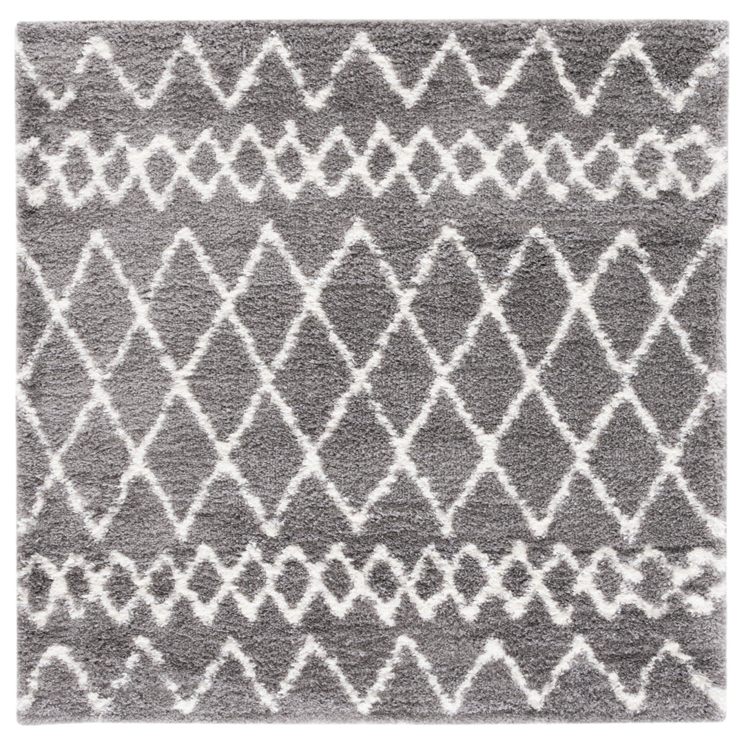 SAFAVIEH Berber Shag BER165B Light Grey / Cream Rug Image 6