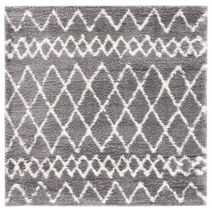 SAFAVIEH Berber Shag BER165B Light Grey / Cream Rug Image 6