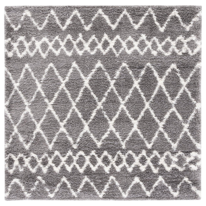 SAFAVIEH Berber Shag BER165B Light Grey / Cream Rug Image 1