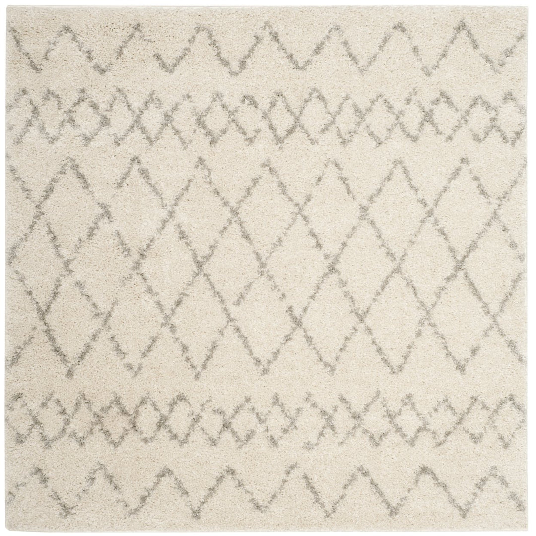 SAFAVIEH Berber Shag BER165C Cream / Light Grey Rug Image 6