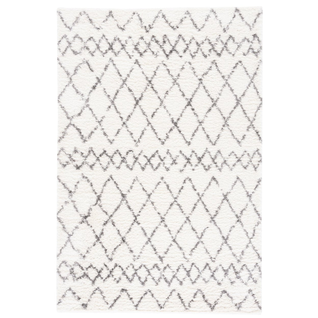 SAFAVIEH Berber Shag BER165C Cream / Light Grey Rug Image 7