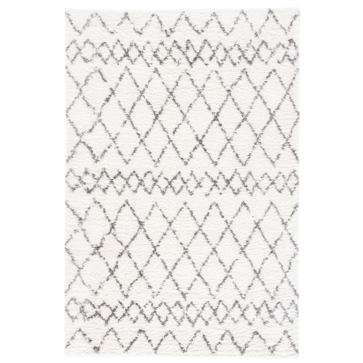 SAFAVIEH Berber Shag BER165C Cream / Light Grey Rug Image 1