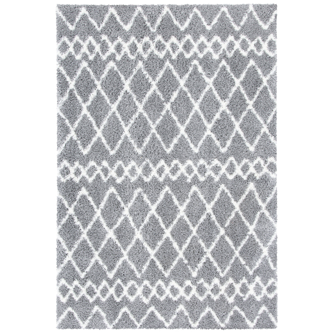 SAFAVIEH Berber Shag BER165B Light Grey / Cream Rug Image 10