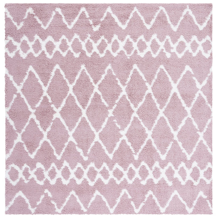 SAFAVIEH Berber Shag BER165U Light Rose / Ivory Rug Image 1