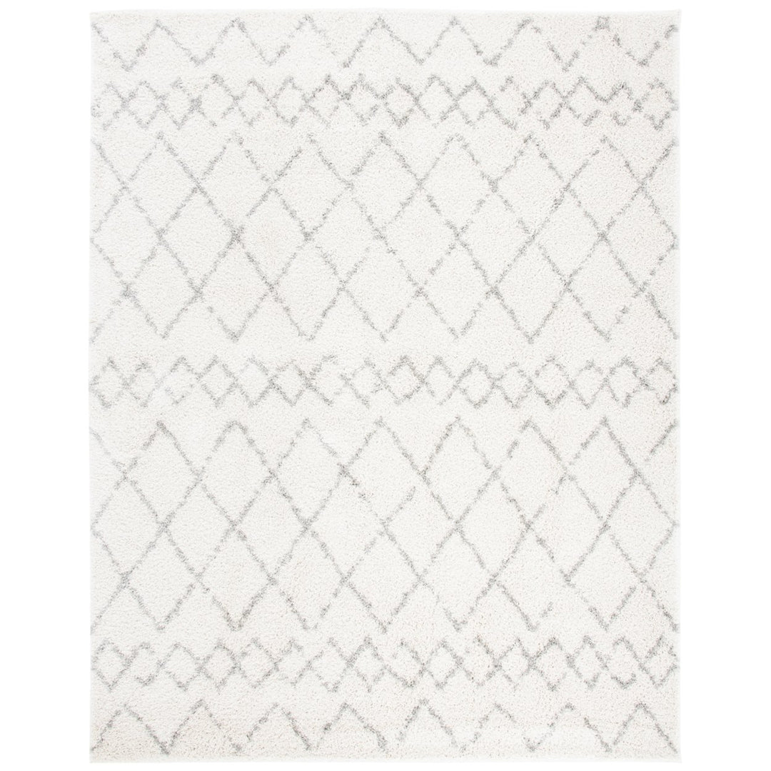 SAFAVIEH Berber Shag BER165C Cream / Light Grey Rug Image 8