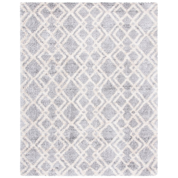 SAFAVIEH BER213G Berber Shag 200 Grey / Cream Image 1