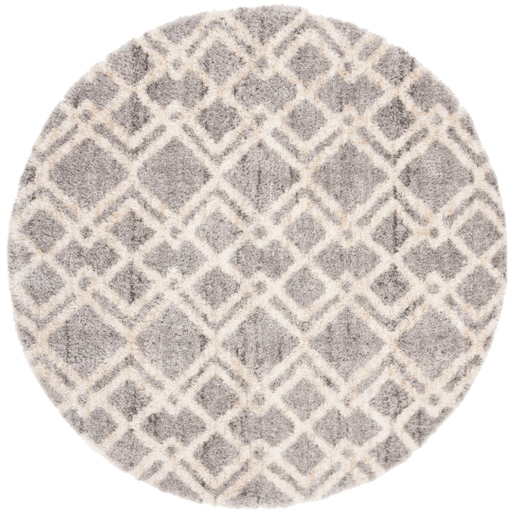 SAFAVIEH BER213G Berber Shag 200 Grey / Cream Image 2