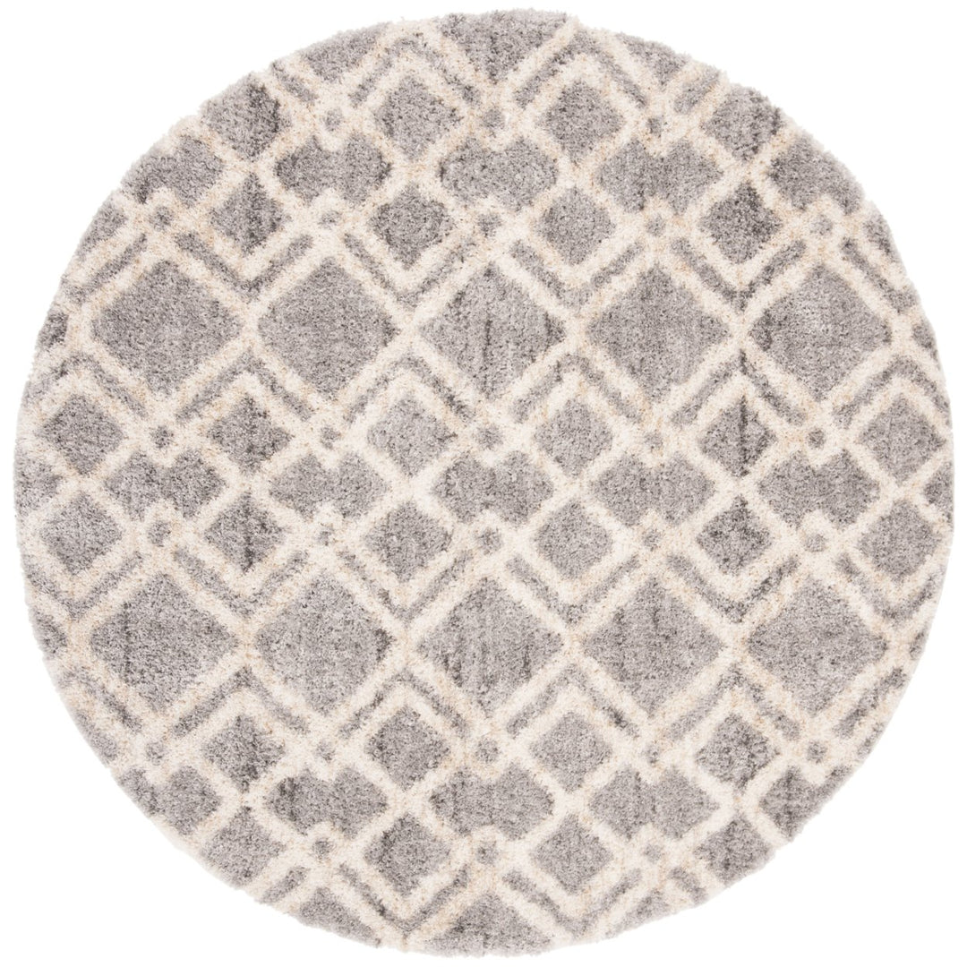 SAFAVIEH BER213G Berber Shag 200 Grey / Cream Image 1