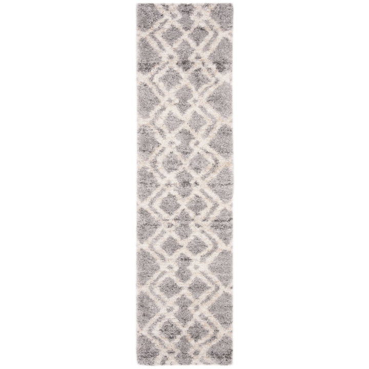 SAFAVIEH BER213G Berber Shag 200 Grey / Cream Image 3