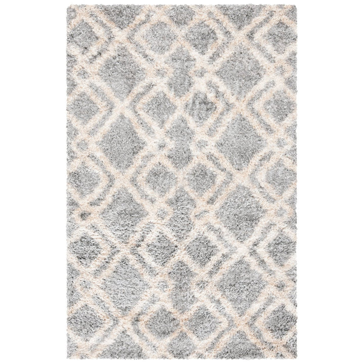 SAFAVIEH BER213G Berber Shag 200 Grey / Cream Image 5