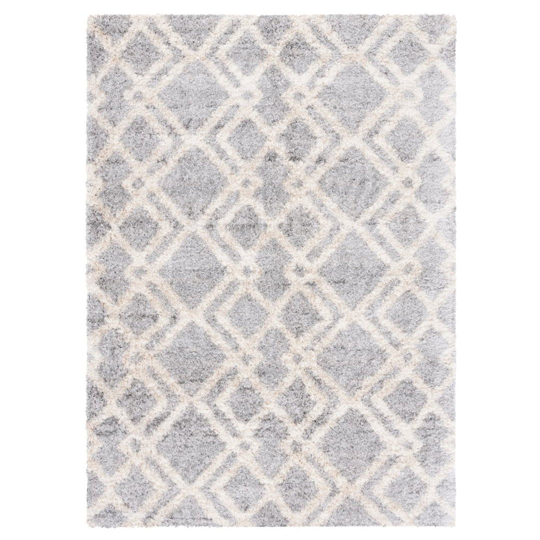 SAFAVIEH BER213G Berber Shag 200 Grey / Cream Image 6