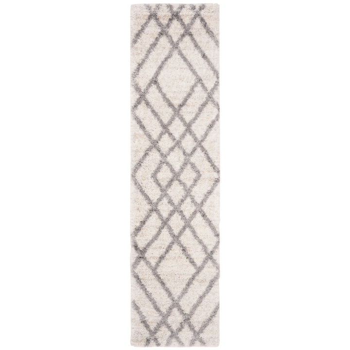 SAFAVIEH Berber Shag Collection BER214A Cream / Grey Rug Image 5