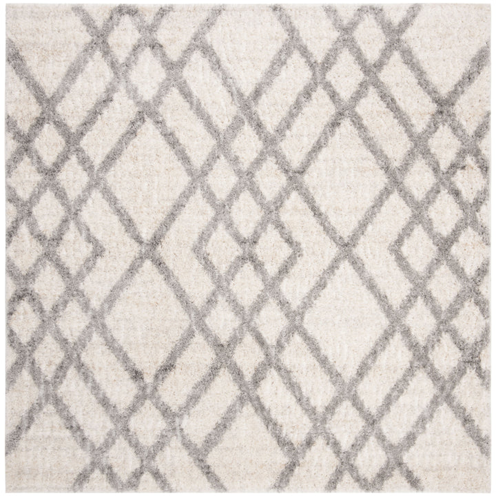 SAFAVIEH Berber Shag Collection BER214A Cream / Grey Rug Image 6