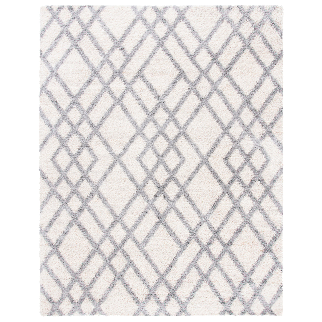 SAFAVIEH Berber Shag Collection BER214A Cream / Grey Rug Image 8