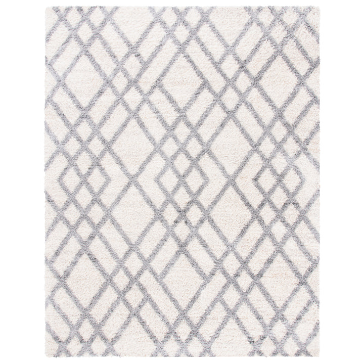 SAFAVIEH Berber Shag Collection BER214A Cream / Grey Rug Image 8