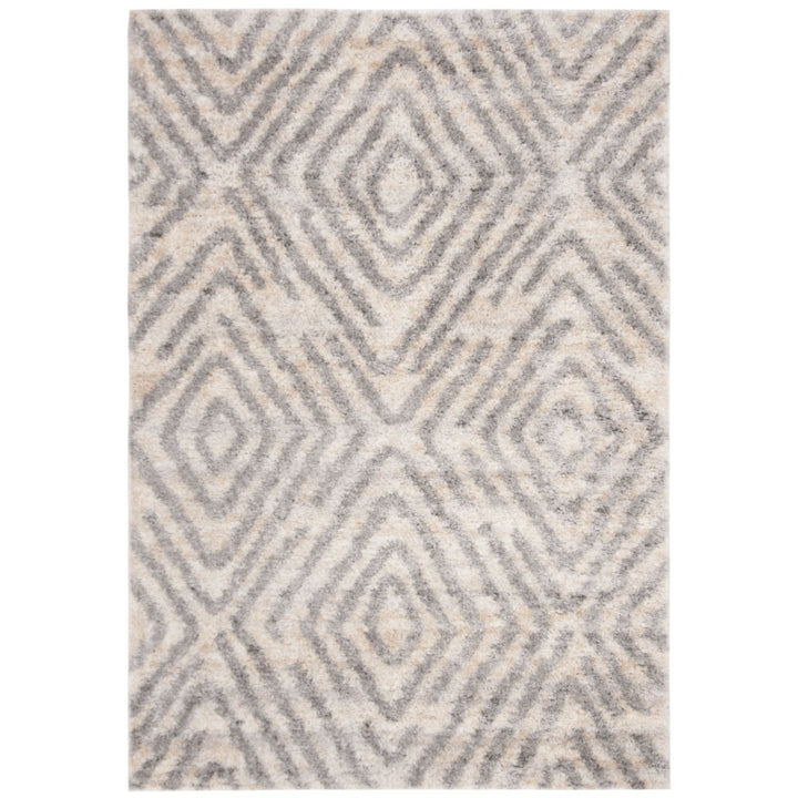 SAFAVIEH Berber Shag Collection BER218A Cream / Grey Rug Image 4