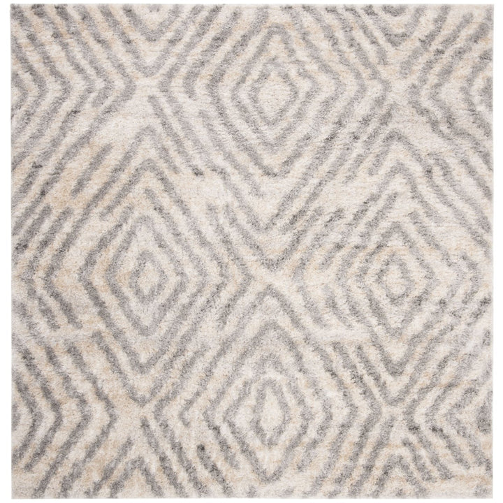 SAFAVIEH Berber Shag Collection BER218A Cream / Grey Rug Image 5