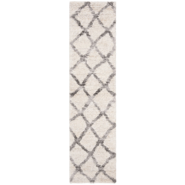 SAFAVIEH Berber Shag Collection BER215A Cream / Grey Rug Image 5