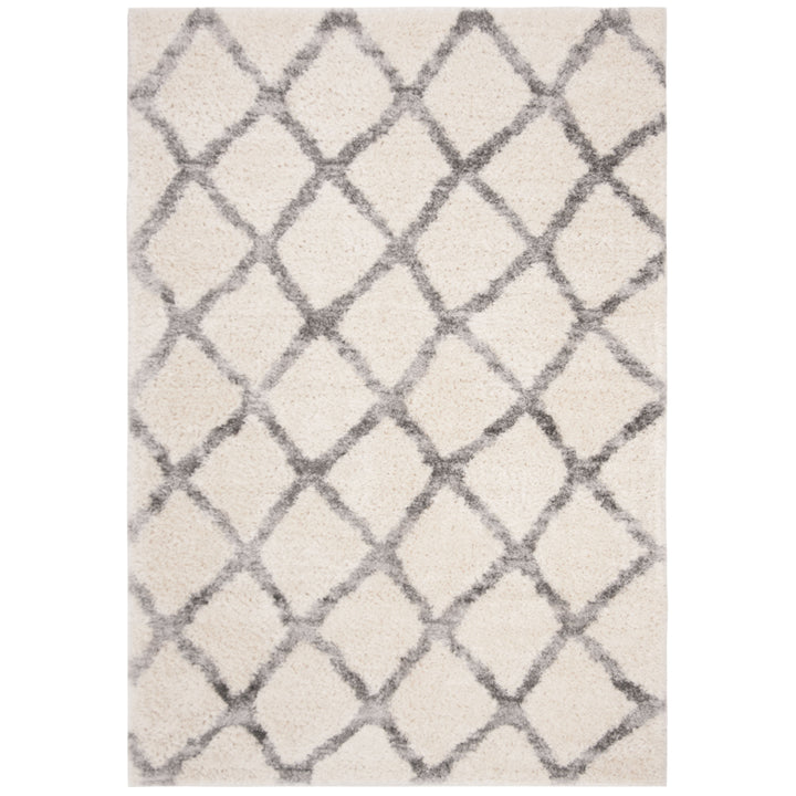 SAFAVIEH Berber Shag Collection BER215B Ivory / Grey Rug Image 10