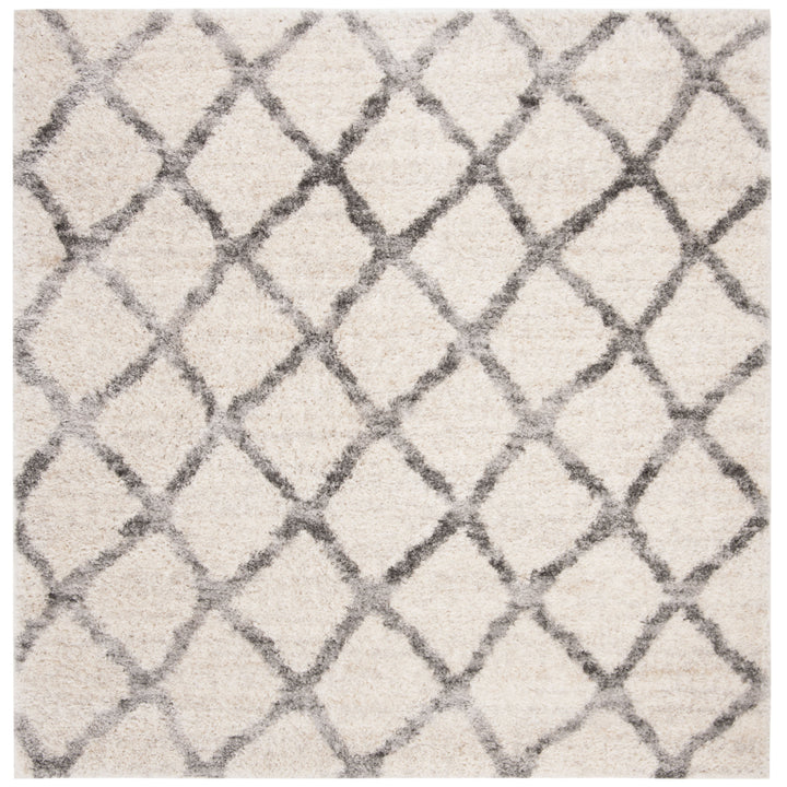 SAFAVIEH Berber Shag Collection BER215A Cream / Grey Rug Image 6