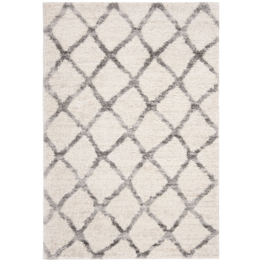 SAFAVIEH Berber Shag Collection BER215A Cream / Grey Rug Image 9