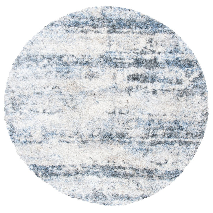 SAFAVIEH Berber Shag Collection BER273A Ivory / Grey Rug Image 1