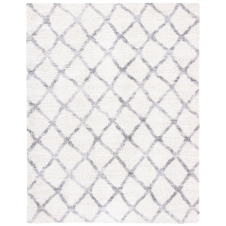 SAFAVIEH Berber Shag Collection BER215A Cream / Grey Rug Image 10