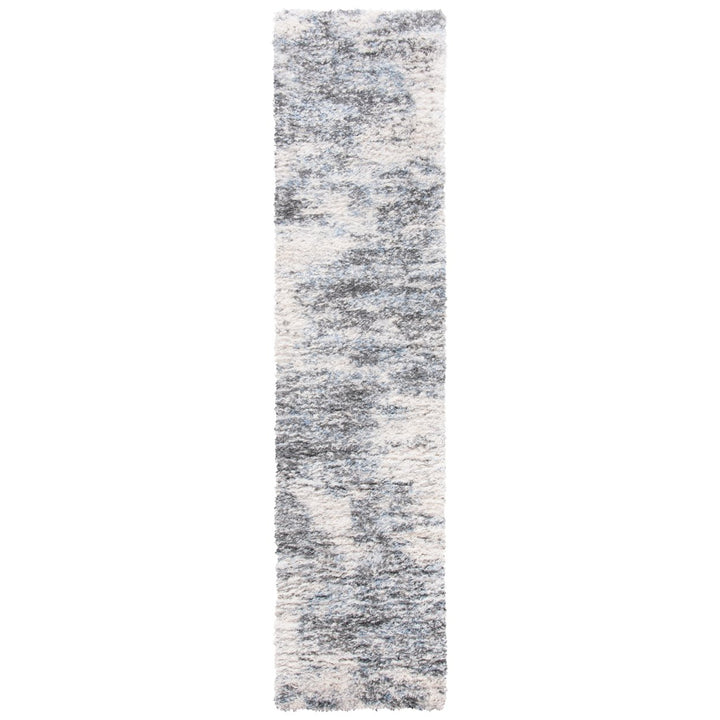 SAFAVIEH Berber Shag Collection BER273A Ivory / Grey Rug Image 5