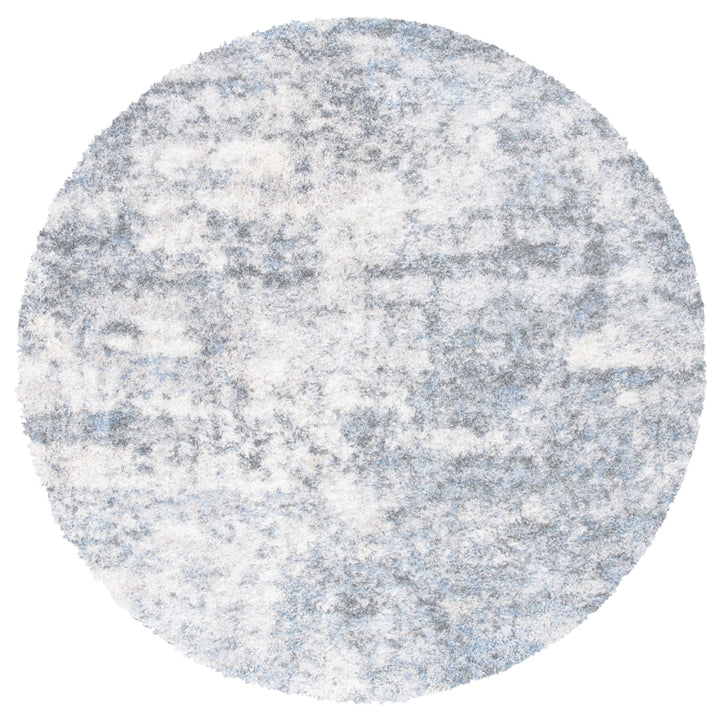 SAFAVIEH Berber Shag Collection BER274A Ivory / Grey Rug Image 4