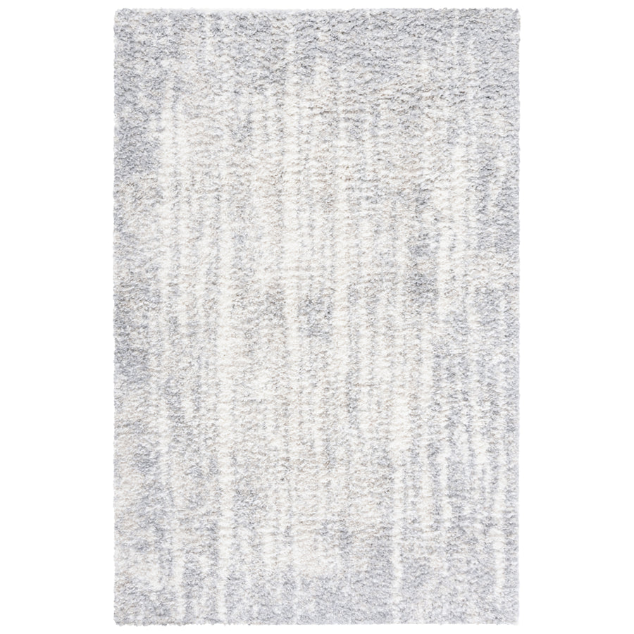 SAFAVIEH Berber Shag Collection BER416F Grey / Ivory Rug Image 1