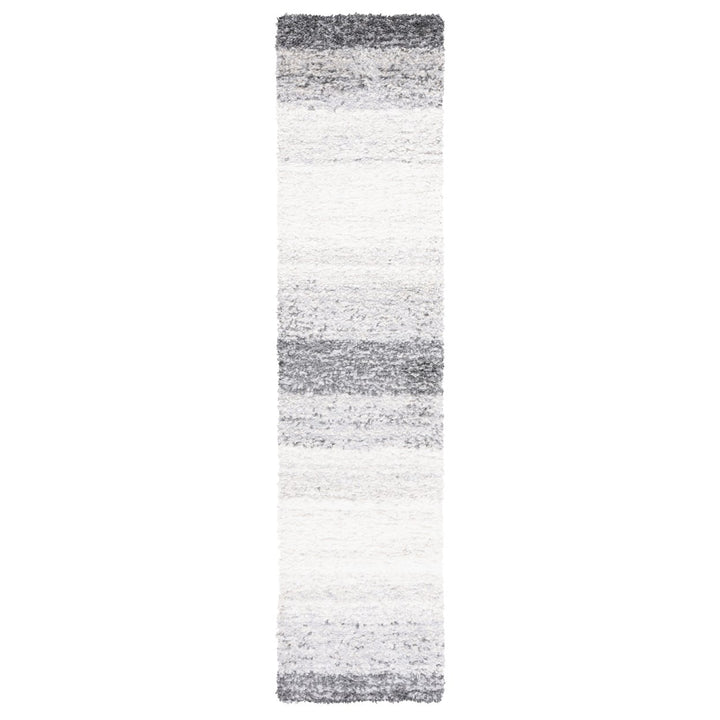 SAFAVIEH Berber Shag BER414F Grey / Charcoal Rug Image 1