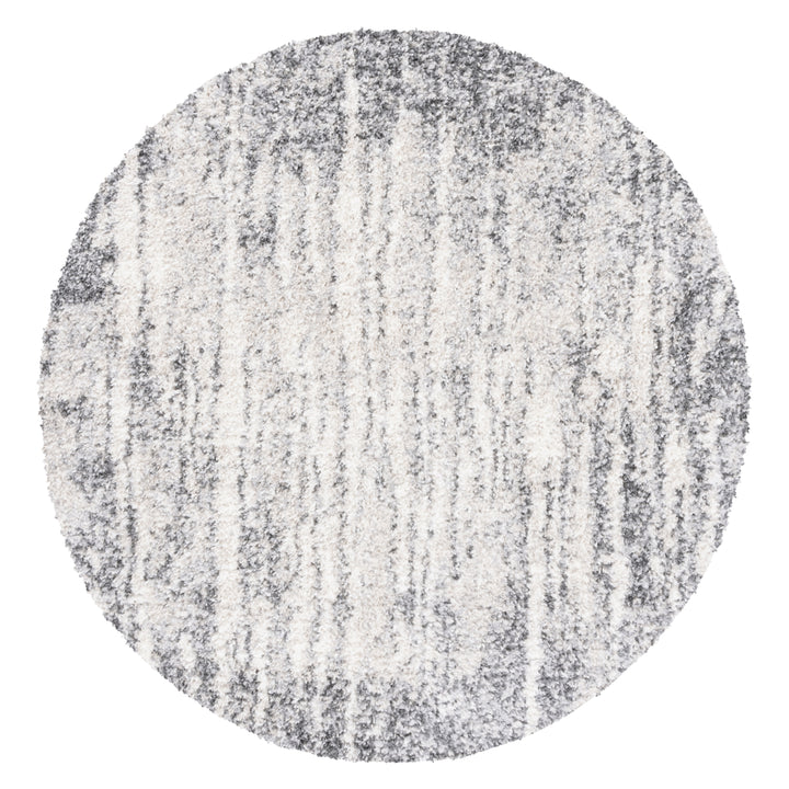 SAFAVIEH Berber Shag Collection BER416F Grey / Ivory Rug Image 4