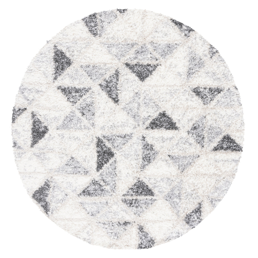 SAFAVIEH Berber Shag Collection BER422F Grey / Ivory Rug Image 4