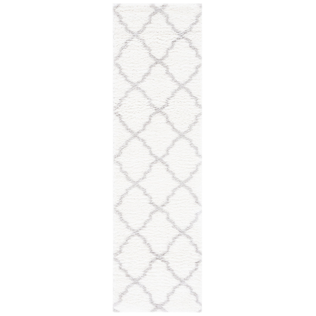 SAFAVIEH Berber Shag BER537F Ivory / Light Grey Rug Image 5